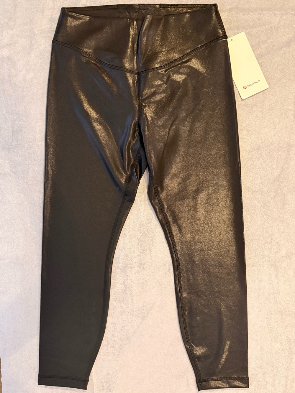lululemon | Wunder Under SmoothCover tights | foil | size 10